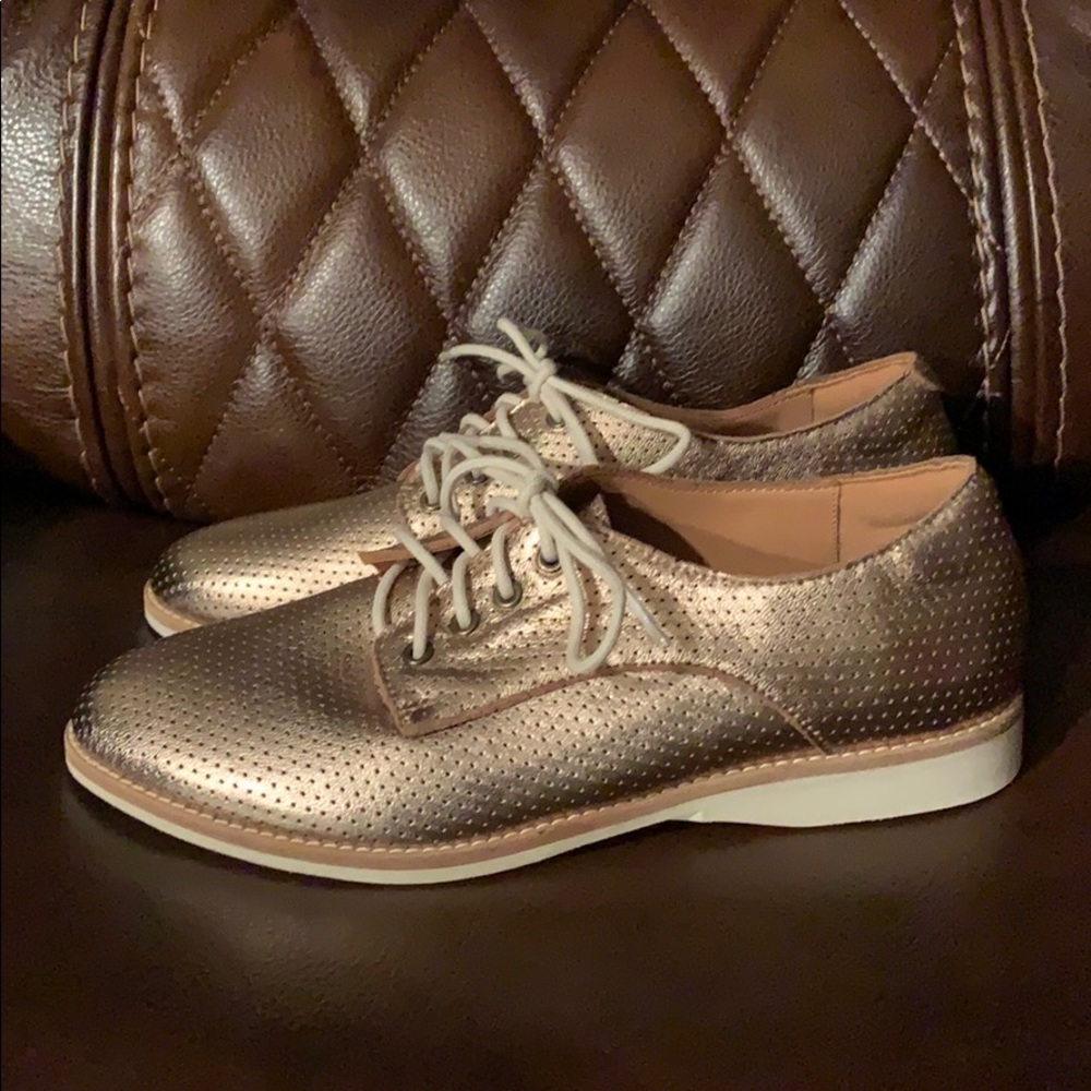 Rollie Derby Punch Rose Gold Oxfords NIB